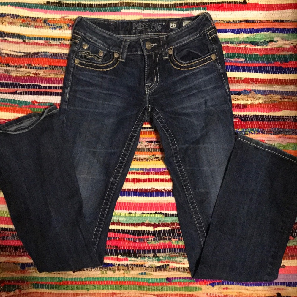 Miss Me Dark Blue Boot Cut Jeans